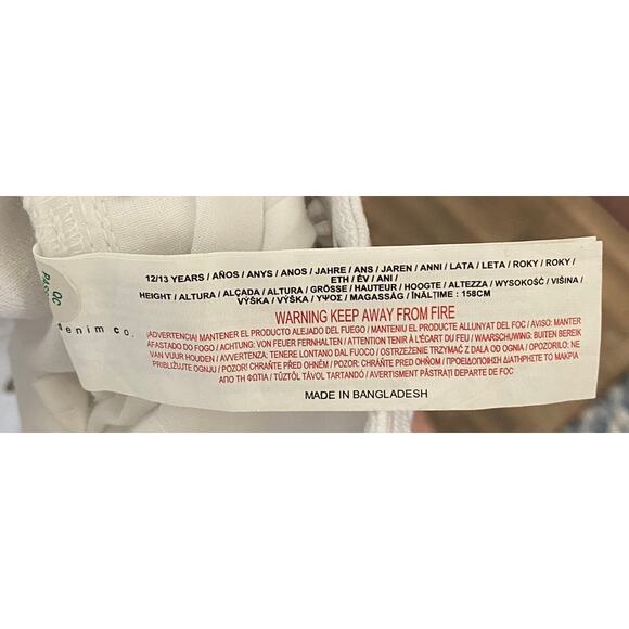 Denim Co. White Midrise Short New with Tags 12-13yrs 158cm - Picture 4 of 4